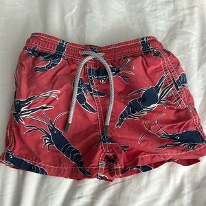 Vilebrequin swim trunks, size 6, red and blue